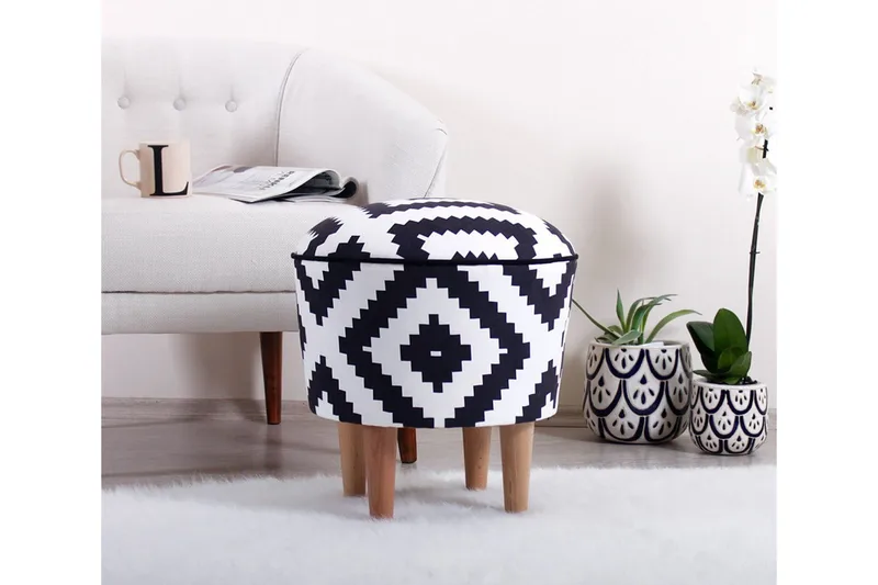 Galesburg Sittepuff 42 cm, Svart