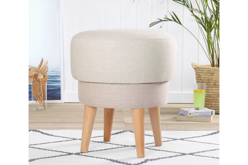 Giovas Sittepuff 47 cm - Cream - Møbler - Stoler & lenestoler - Krakk - Puff