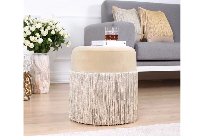 Glassboro Sittepuff 40 cm - Beige - Møbler - Stoler & lenestoler - Krakk - Puff