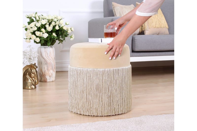 Glassboro Sittepuff 40 cm - Beige - Møbler - Stoler & lenestoler - Krakk - Puff