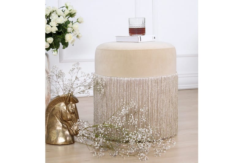 Glassboro Sittepuff 40 cm - Beige - Møbler - Stoler & lenestoler - Krakk - Puff