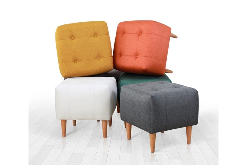 Grants Sittepuff 43 cm - Grønn - Møbler - Stoler & lenestoler - Krakk - Puff