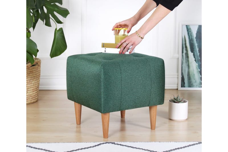Grants Sittepuff 43 cm - Grønn - Møbler - Stoler & lenestoler - Krakk - Puff
