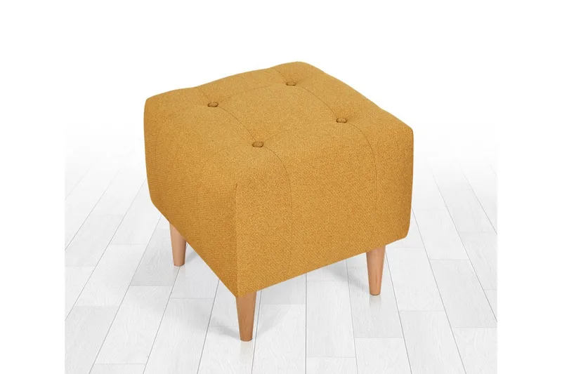 Grants Sittepuff 43 cm - Gul - Møbler - Stoler & lenestoler - Krakk - Puff