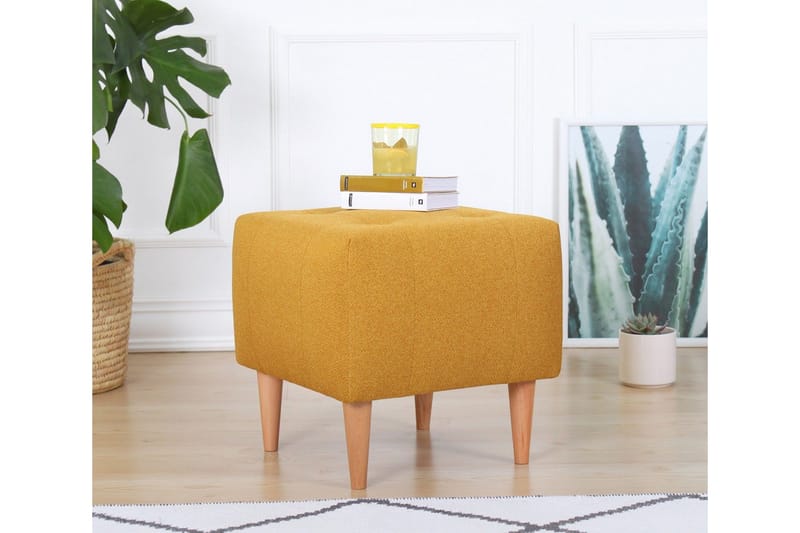Grants Sittepuff 43 cm - Gul - Møbler - Stoler & lenestoler - Krakk - Puff