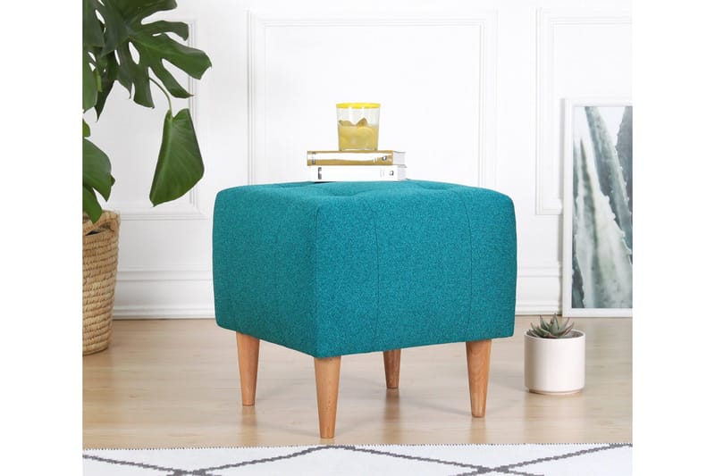 Grants Sittepuff 43 cm - Turkis - Møbler - Stoler & lenestoler - Krakk - Puff