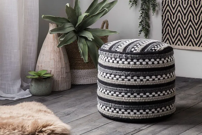 Guntur Puff 41 cm - Hvit - Møbler - Stoler & lenestoler - Krakk - Puff