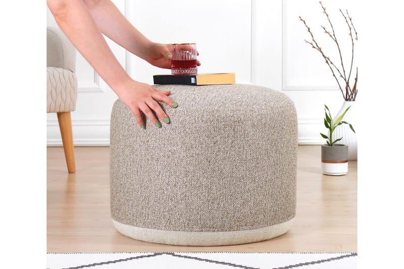 Harrodsburg Sittepuff 51 cm - Beige - Møbler - Stoler & lenestoler - Krakk - Puff