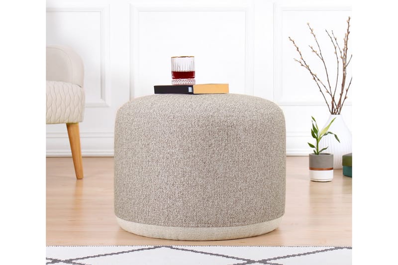 Harrodsburg Sittepuff 51 cm - Beige - Møbler - Stoler & lenestoler - Krakk - Puff