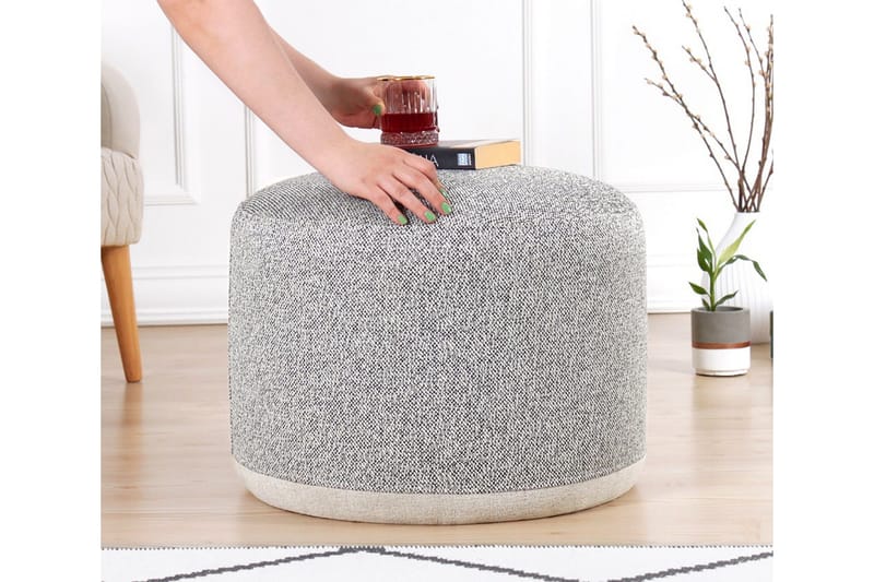 Harrodsburg Sittepuff 51 cm - Grå - Møbler - Stoler & lenestoler - Krakk - Puff
