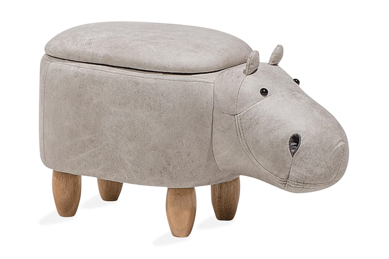 Hippo Puff 32 cm - Grå - Puff