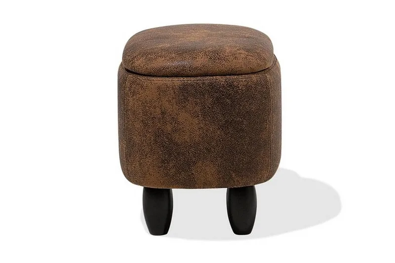 Hippo Puff 32 cm - Brun - Møbler - Stoler & lenestoler - Krakk - Puff - Sittepuff med oppbevaring