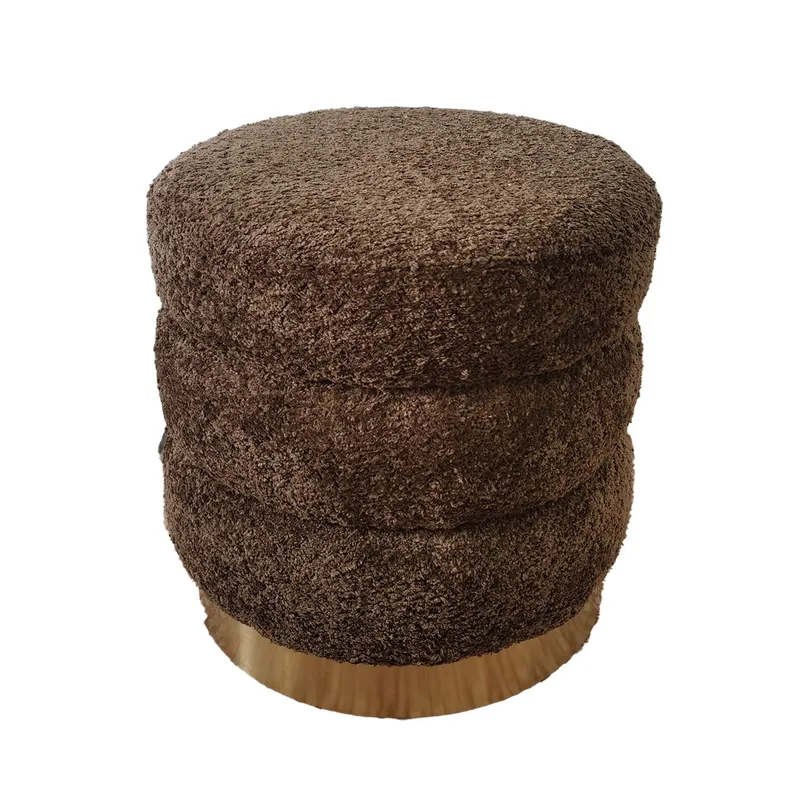 Puff HOME4YOU Lauren 35x38 cm Brun, Brun