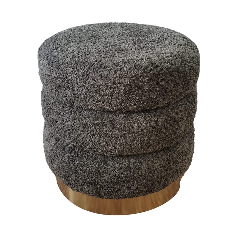 Puff HOME4YOU Lauren 35x38 cm Grå - Grå - Møbler - Stoler & lenestoler - Krakk - Puff