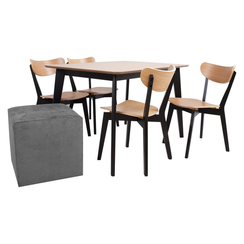 Puff HOME4YOU Lyn Grå - Grå - Møbler - Stoler & lenestoler - Krakk - Puff