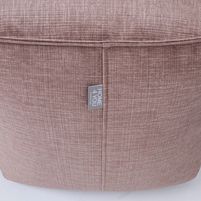 Puff HOME4YOU Voss 55x55x45 cm rosa - Rosa - Møbler - Stoler & lenestoler - Krakk - Puff