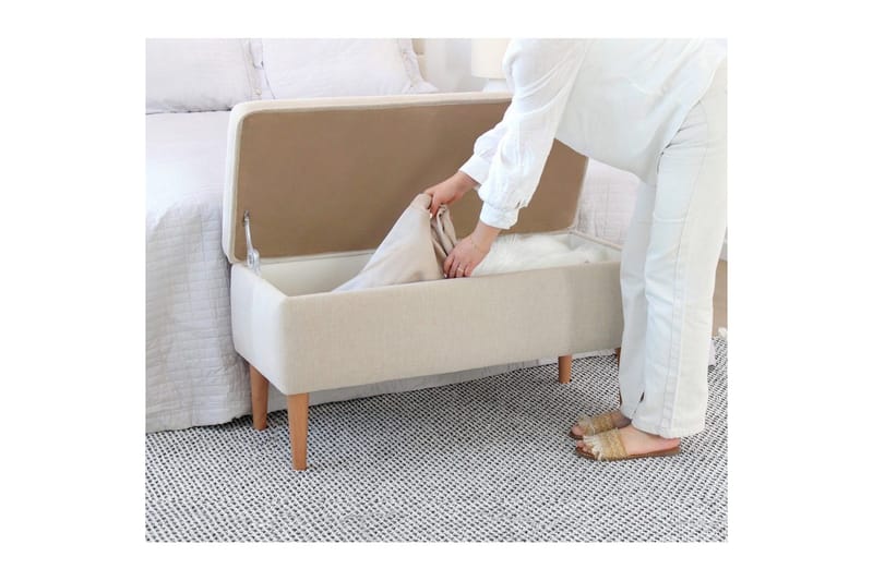 Puff Iralton Krem - Krem - Møbler - Stoler & lenestoler - Krakk - Puff