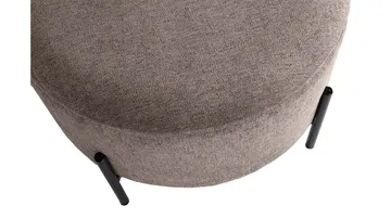 Karan puff med oppbevaring 55 cm rund - Lysebrun - Møbler - Stoler & lenestoler - Krakk - Puff - Sittepuff med oppbevaring
