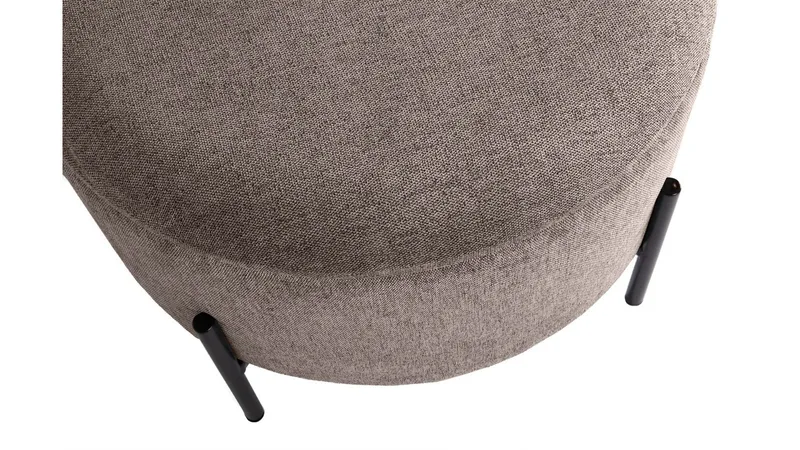 Karan puff med oppbevaring 55 cm rund - Lysebrun - Møbler - Stoler & lenestoler - Krakk - Puff - Sittepuff med oppbevaring