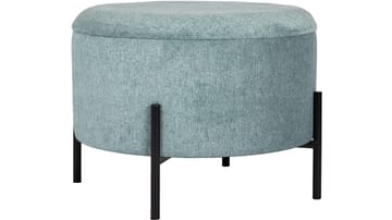 Karan puff med oppbevaring 55 cm rund - Blågrønn - Møbler - Stoler & lenestoler - Krakk - Puff - Sittepuff med oppbevaring