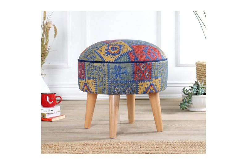 Puff Keliorbury Blå - Blå - Møbler - Stoler & lenestoler - Krakk - Puff