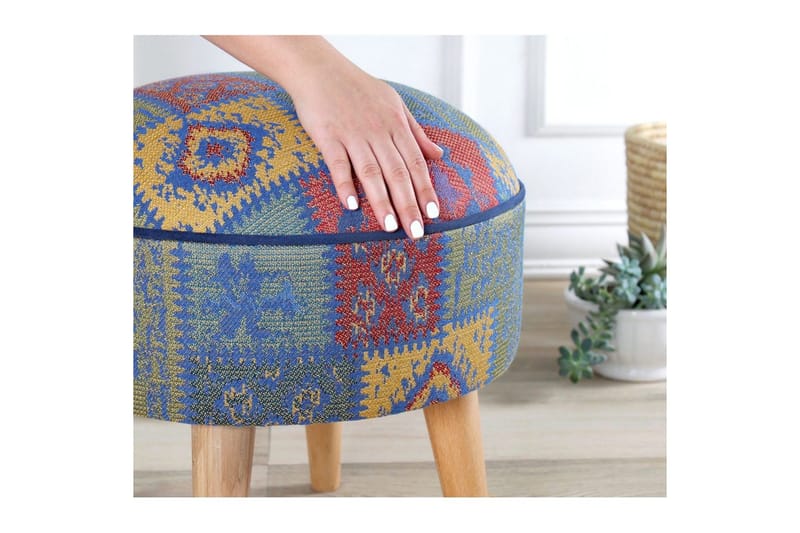 Puff Keliorbury Blå - Blå - Møbler - Stoler & lenestoler - Krakk - Puff