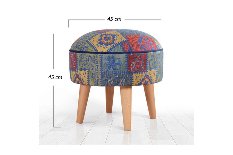 Puff Keliorbury Blå - Blå - Møbler - Stoler & lenestoler - Krakk - Puff