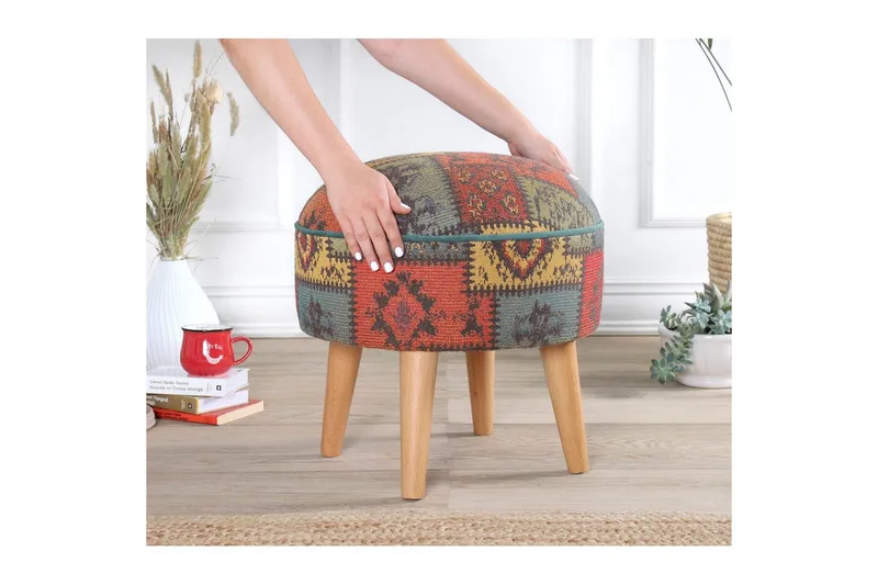 Puff Keliorbury Grønn - Grønn - Møbler - Stoler & lenestoler - Krakk - Puff