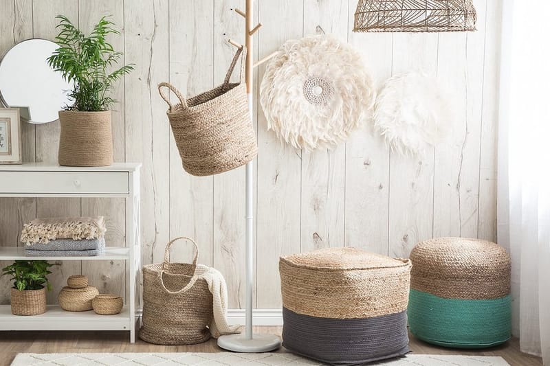 Kirama Puff 44 cm - Beige - Møbler - Stoler & lenestoler - Krakk - Puff