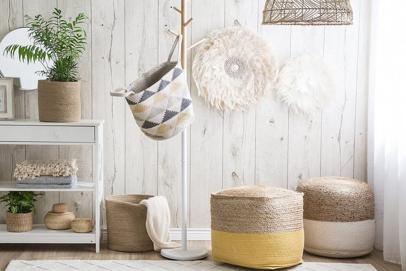 Kirama Puff 44 cm - Beige - Møbler - Stoler & lenestoler - Krakk - Puff