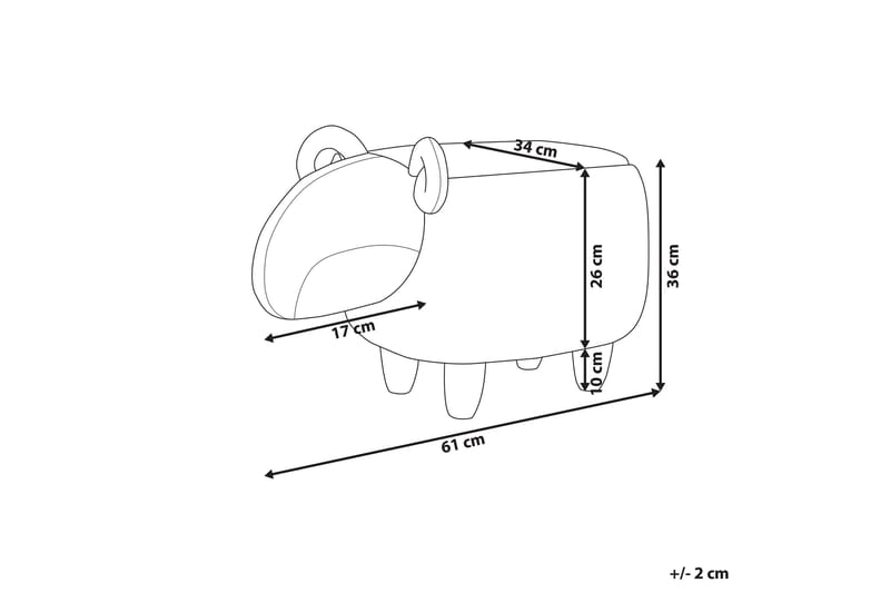 Kobara Sittepuff - Hvit - Møbler - Stoler & lenestoler - Krakk - Puff