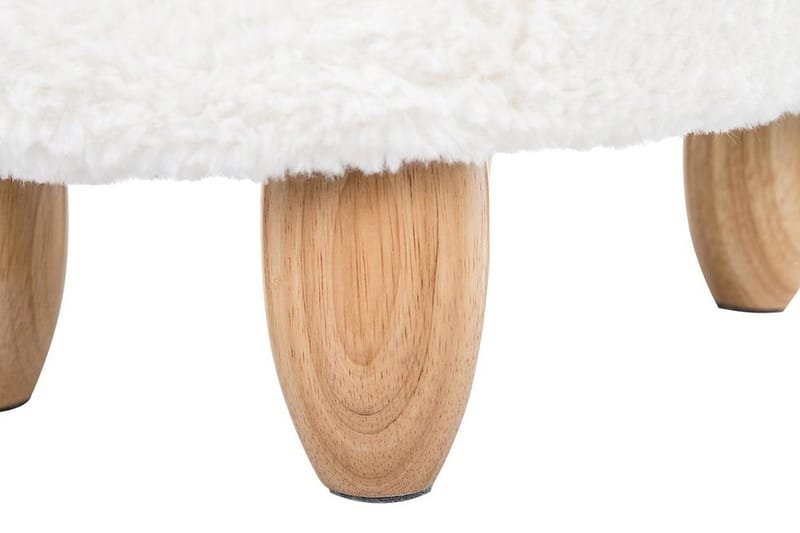 Kobara Sittepuff - Hvit - Møbler - Stoler & lenestoler - Krakk - Puff
