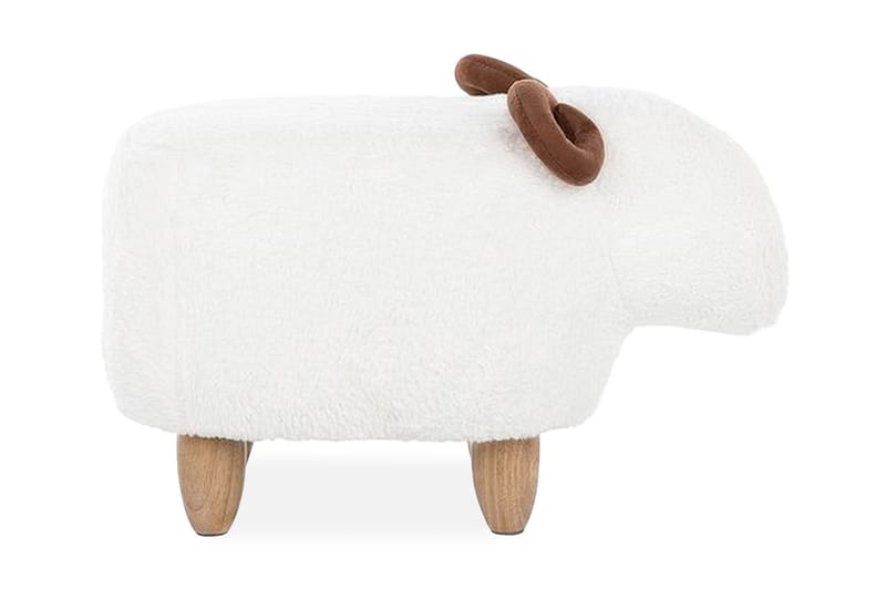 Kobara Sittepuff - Hvit - Møbler - Stoler & lenestoler - Krakk - Puff