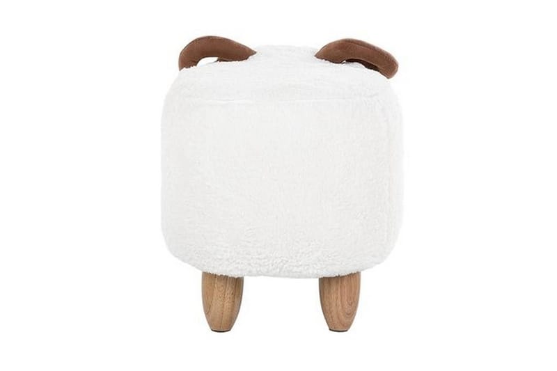 Kobara Sittepuff - Hvit - Møbler - Stoler & lenestoler - Krakk - Puff