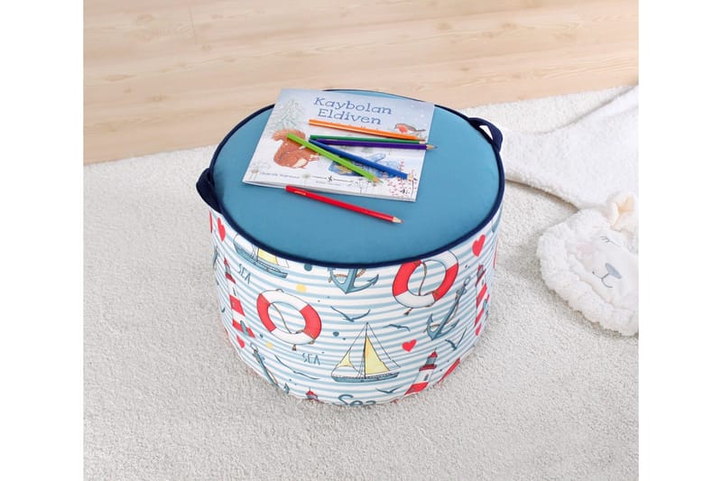 Lachine Barnestittepuff - Lys blå/Hvit - Møbler - Stoler & lenestoler - Krakk - Puff