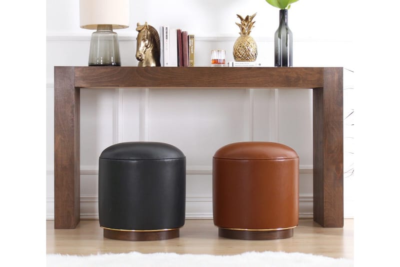 Lackawanna Sittepuff 42 cm - Antrasitt - Møbler - Stoler & lenestoler - Krakk - Puff