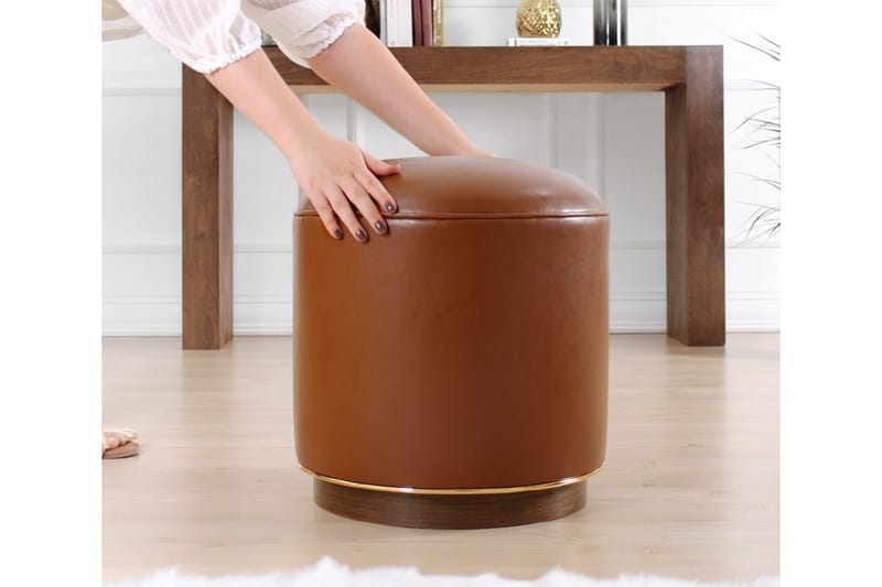Lackawanna Sittepuff 42 cm - Brun - Møbler - Stoler & lenestoler - Krakk - Puff