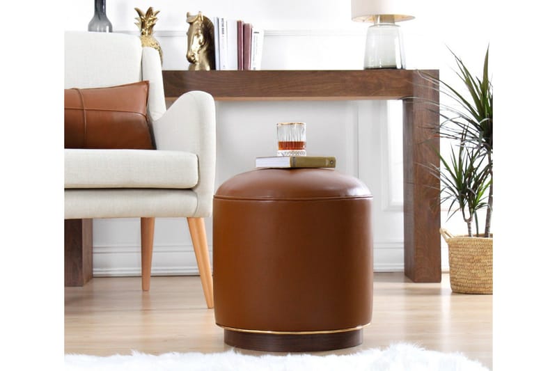 Lackawanna Sittepuff 42 cm - Brun - Møbler - Stoler & lenestoler - Krakk - Puff