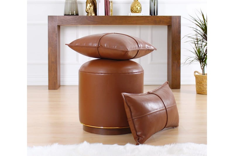 Lackawanna Sittepuff 42 cm - Brun - Møbler - Stoler & lenestoler - Krakk - Puff