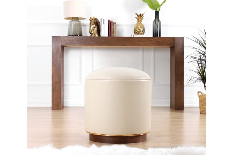 Lackawanna Sittepuff 42 cm - Lys beige - Møbler - Stoler & lenestoler - Krakk - Puff