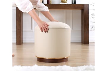 Lackawanna Sittepuff 42 cm - Lys beige - Møbler - Stoler & lenestoler - Krakk - Puff