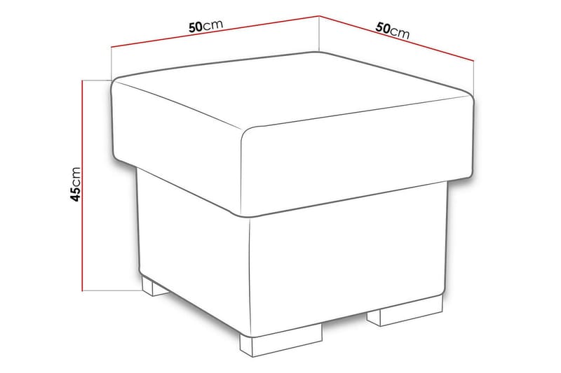 Lavona Fotskammel - Brun - Møbler - Stoler & lenestoler - Krakk - Puff