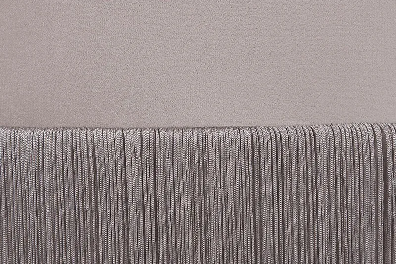 Lefurgy Sittepuff med Frynser Fløyel - Beige - Møbler - Stoler & lenestoler - Krakk - Puff