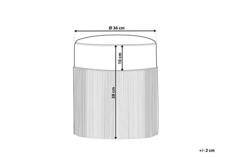 Lefurgy Sittepuff med Frynser Fløyel - Beige - Møbler - Stoler & lenestoler - Krakk - Puff