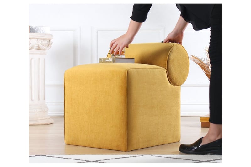 Linburg Sittepuff 45 cm, Gul