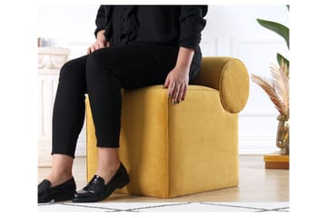 Linburg Sittepuff 45 cm - Gul - Møbler - Stoler & lenestoler - Krakk - Puff