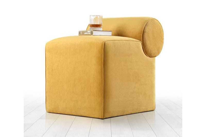 Linburg Sittepuff 45 cm - Gul - Møbler - Stoler & lenestoler - Krakk - Puff