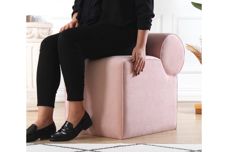 Linburg Sittepuff 45 cm - Rosa - Møbler - Stoler & lenestoler - Krakk - Puff