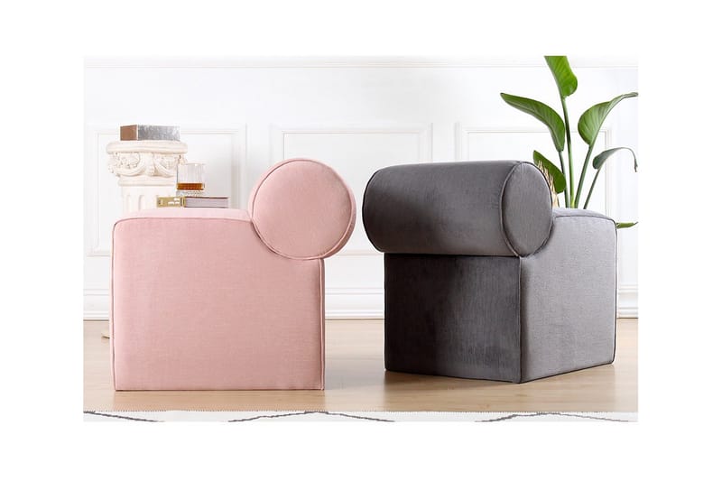 Linburg Sittepuff 45 cm - Rosa - Møbler - Stoler & lenestoler - Krakk - Puff