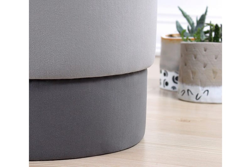 Lockport Sittepuff 38 cm - Grå - Møbler - Stoler & lenestoler - Krakk - Puff